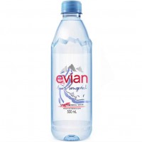 500ml Evian Natural Mineral Water (Plastic Bottle)