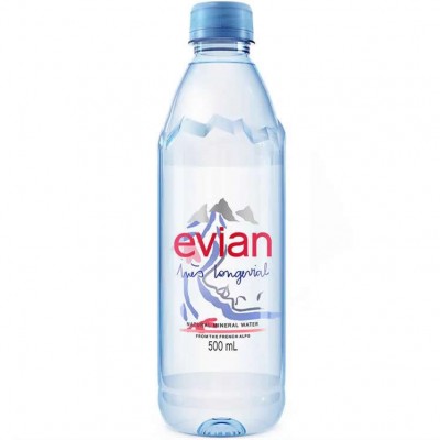 500ml Evian Natural Mineral Water (Plastic Bottle)